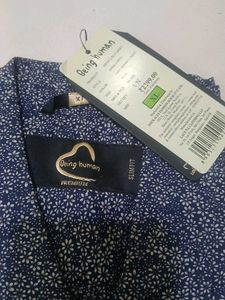 Being Human Navy Floral Slim Fit Shirt