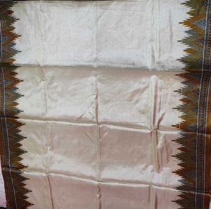 Elegant Cream Saree with Brown Border