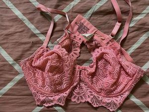 Pink Lace Bralette By La Vie En Rose