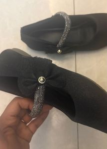 Sparkly Black Mary Jane Flats