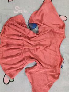 Coral Bell Sleeve V-Neck Top