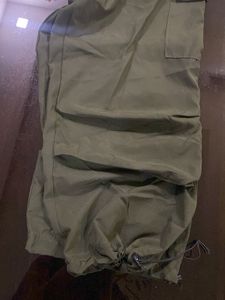 Olive Green Cargo Baggy Pants