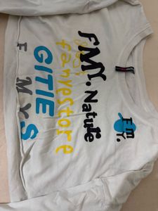 Graphic Print Crop Top