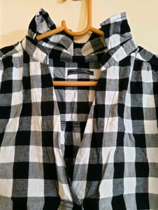 Black and White Gingham Shirt