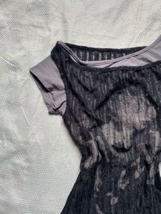 Unique Layered Graphic Print Top