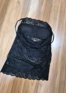 Net padded camisole dress