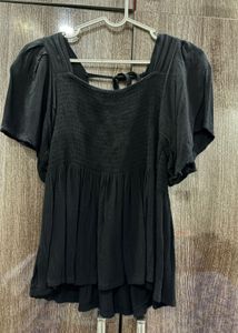 Smocked Puff Sleeve Top