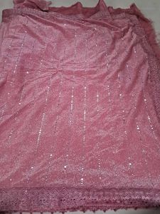 Pink Sequin Lehenga Choli Set