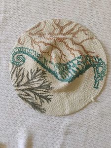 Round Ocean Themed Accent Rug
