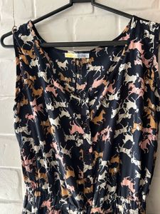 🐎 Vintage Horse Print Wide Leg Jumpsuit
