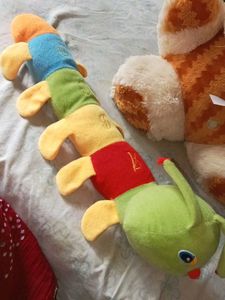 Cute Teddy Bear and Caterpillar Plush Toy Set