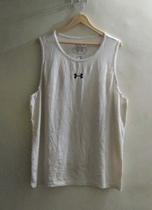 Under Armour White Sleeveless Tank Top