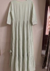 Elegant Mint Green Tiered Gown