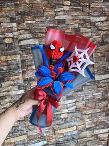 Spider-Man Themed Pipe Cleaner Bouquet