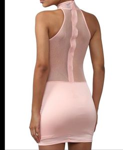 Price Drop Pink Glitter Detail Bodycon Dress