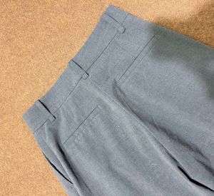 Gray Wide-Leg Trousers