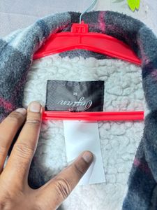 Man's Cozy Plaid Fleece Jacket