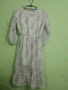 Heart Print Midi Dress