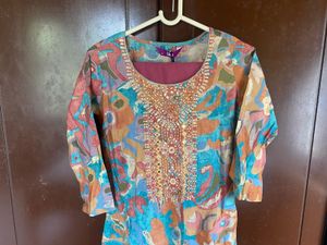 Embroidered Kurta with Dupatta Set
