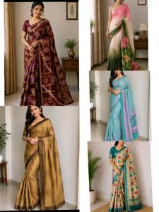 5 combo Beautiful Sarees Collection