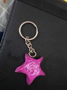 Handmade Pink Star Keychain