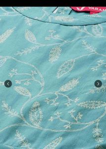 Blue Floral Print Kurta Set
