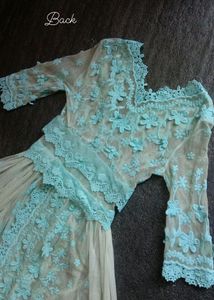 Sequin Embroidered V-neck Dress.
