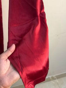 Satin Red Pajama Top