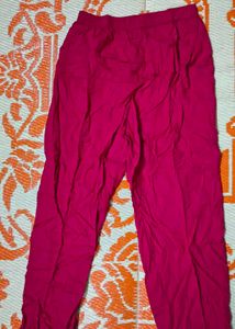 Pink Straight Pant + Golden Dupatta