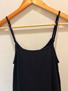 Basic Black Spaghetti Strap Tank Top /slip