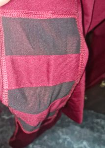 Pack of 2- Black and Maroon Tights with Pock