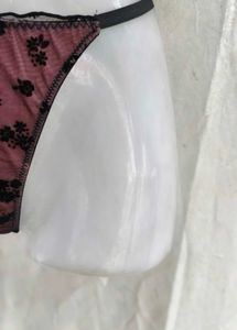Sheer Floral Thong Panty