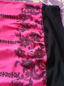 Pink Floral Lace Collar Top