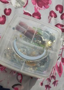 Assorted mystery box with jewellery, makeup etc