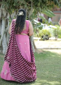 Pink And Wine Lehengha Choli