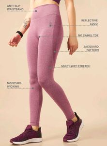 Red Seamless Sports Tights