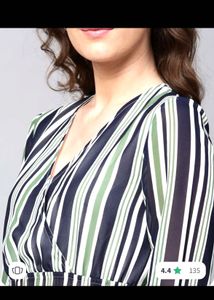 Striped Maxi Dress with Elastic Waist