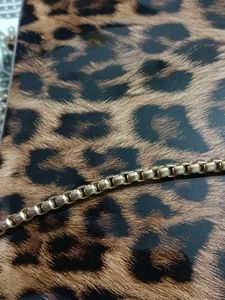 Leopard Print Clutch with Gold Chain