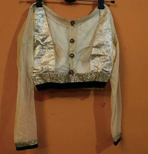 DESIGNER GOLDEN AND BLACK BLOUSE
