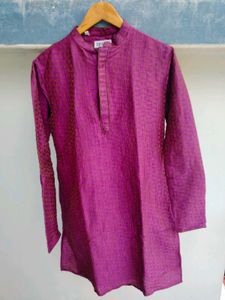 Men's premium Purple Textured Kurta