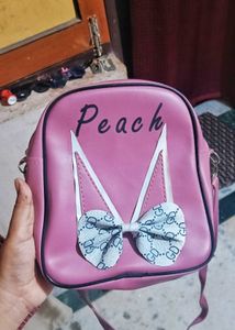 Cute Pink Peach Crossbody Bag