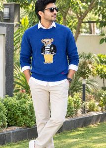NEW Polo Ralph Lauren BLUE Bear Sweater