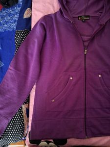 Purple Fleece Zippered Top