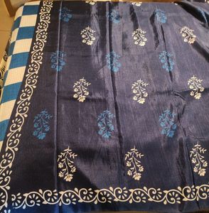 Indigo Blended Silk Saree