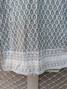 It's Grey Chikankaari And Sitaara Work Kurta For W