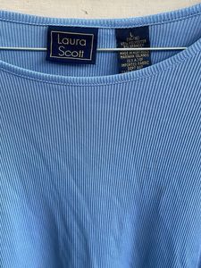 Light Blue Ribbed T-Shirt