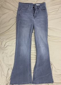 Flared Grey Wash Jeans