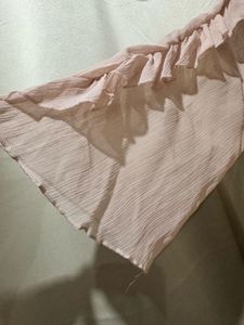 Sheer Ruffle Sleeve V-Neck Blouse