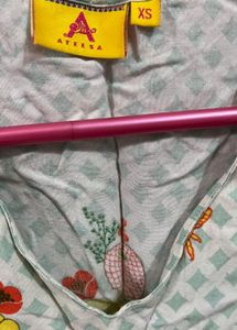 Light Green Floral Print Kurti
