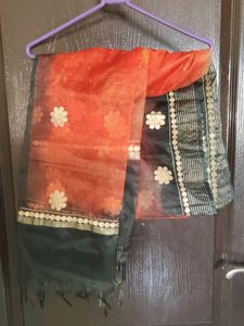 Orange & Black Dupatta